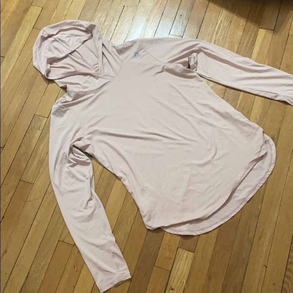 Blush Pink Reebok hooded shirt